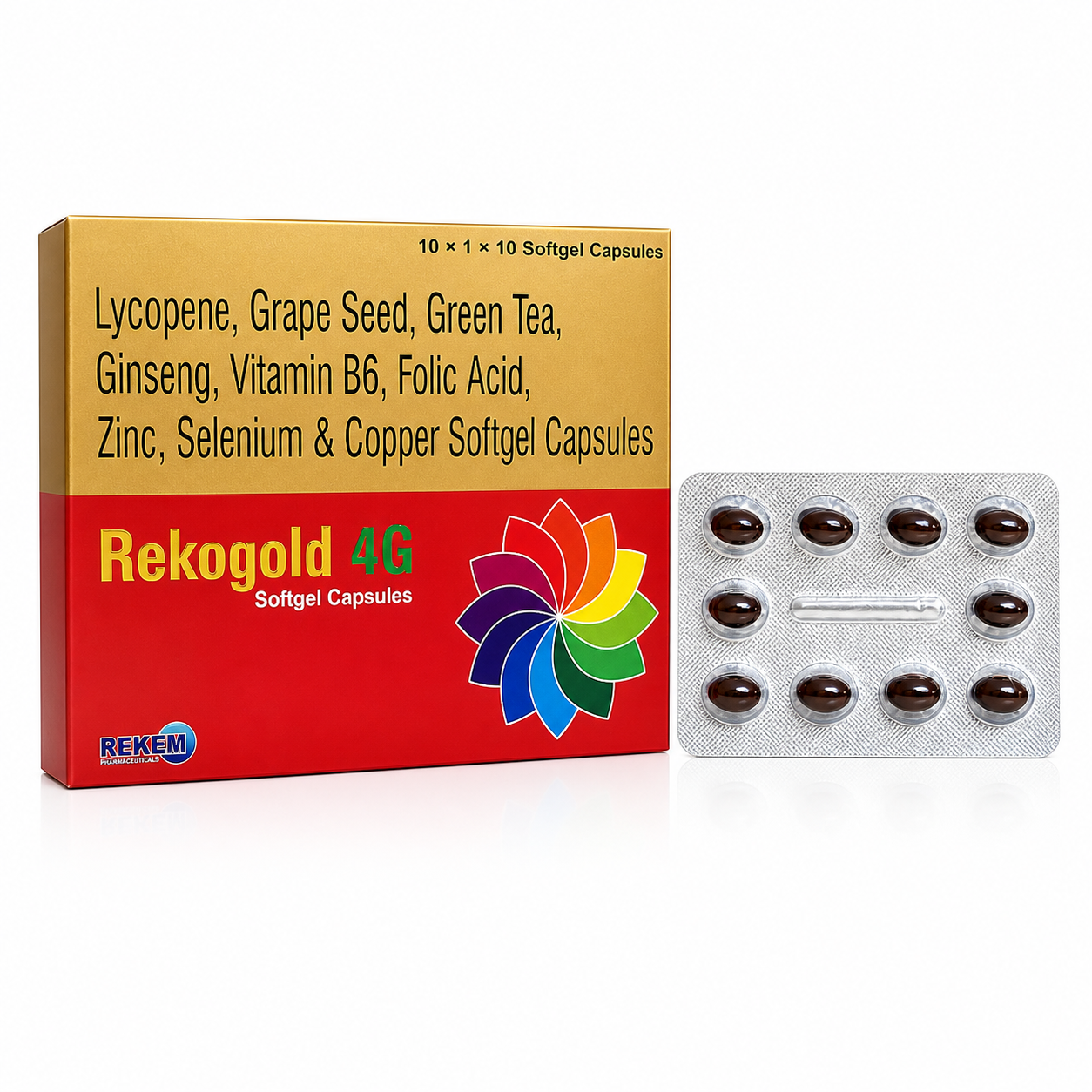 Lycopene,Grape Seed,Green Tea,Ginseng,Vitamin B6,Vitamin B12,Folic Acid, Zinc, Selenium & Copper Softgel Capsules