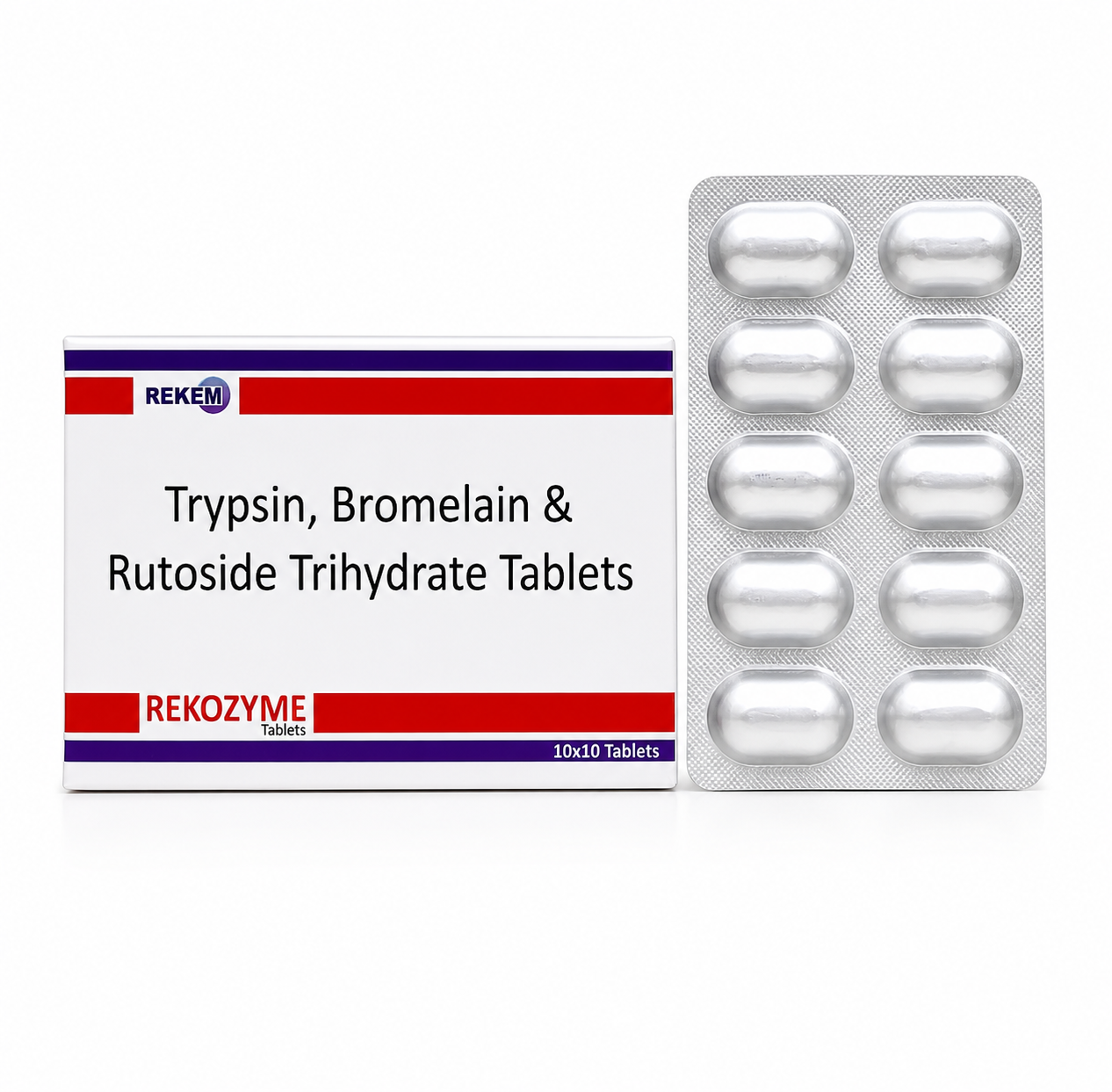 Tryspin, Bromelain &Rutoside Trihydrate Tablets
